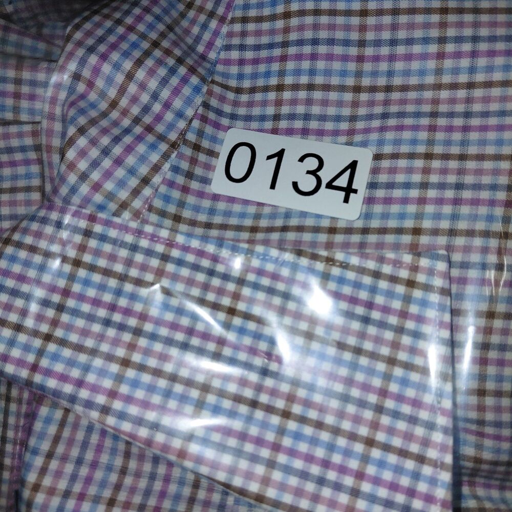 Peter Millar Button Up Shirt Mens 2XL Blue Pink Plaid Long Sleeve Classic Fit - Picture 12 of 12